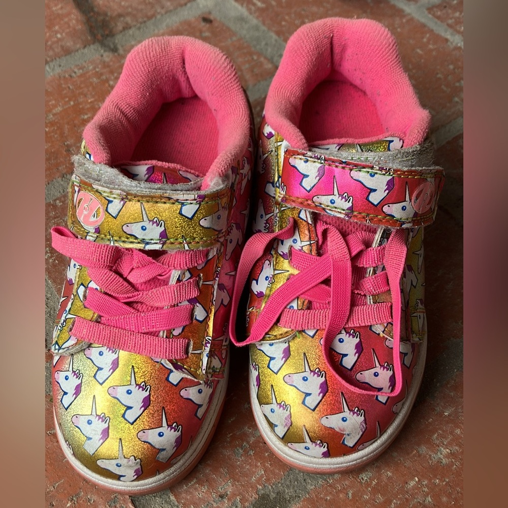 Heelys Gold and Pink wheeled sneakers